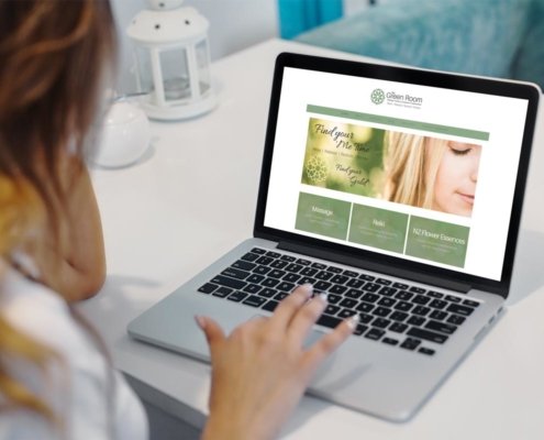 NZ Digital Marketing by Help Me Net Massage website The Green Room